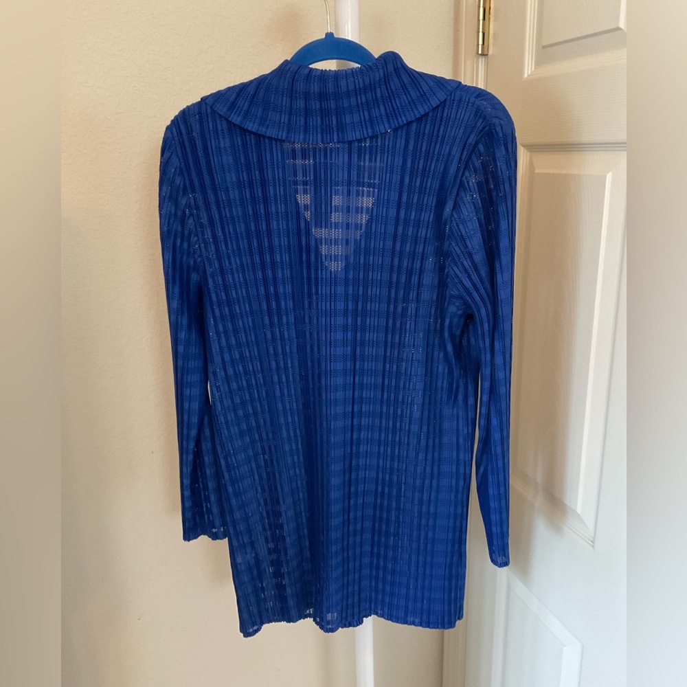 CHICO’S TRAVELERS COLLECTION PLEATED ZIP UP JACKET 3 (14/16) - Picture 4 of 4